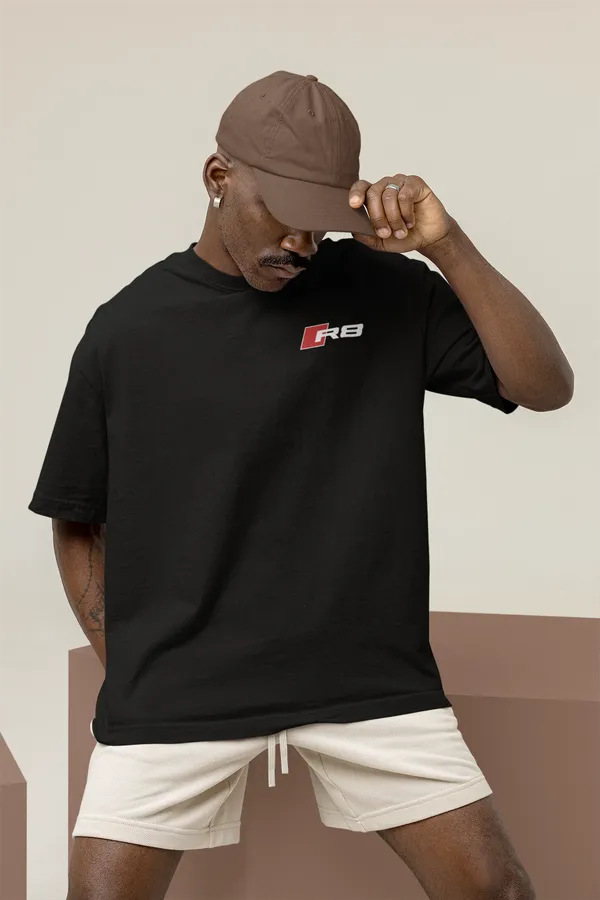Black_Audi_R8_Performance_Oversized_T-Shirt_Premium_French_Terry_Cotton_240_GSM_For_Unisex