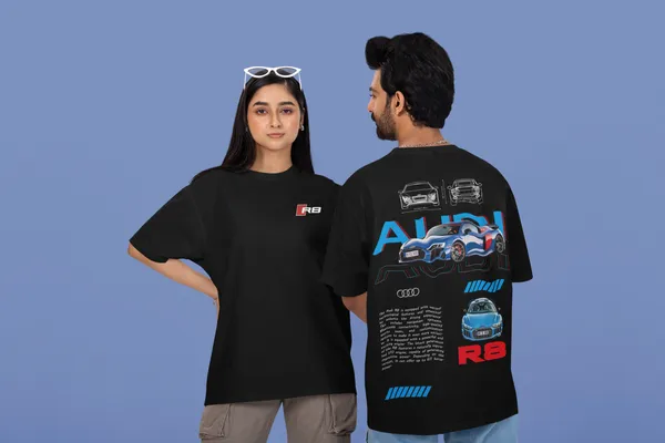 Black_Audi_R8_Performance_Oversized_T-Shirt_Premium_French_Terry_Cotton_240_GSM_For_Unisex