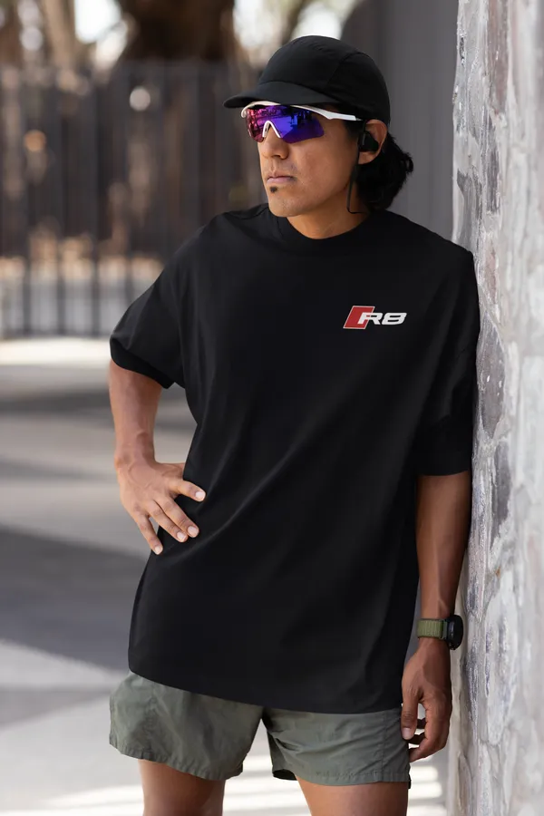 Black_Audi_R8_Performance_Oversized_T-Shirt_Premium_French_Terry_Cotton_240_GSM_For_Unisex