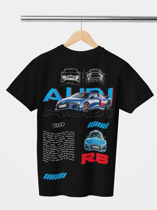 Black_Audi_R8_Performance_Oversized_T-Shirt_Premium_French_Terry_Cotton_240_GSM_For_Unisex