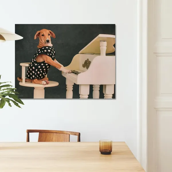 Classy_Canine_Concert_Wall_Art_20_X_30_Inches_Canvas_Print_Landscape_Nature_Photography_On_Wooden_Frame
