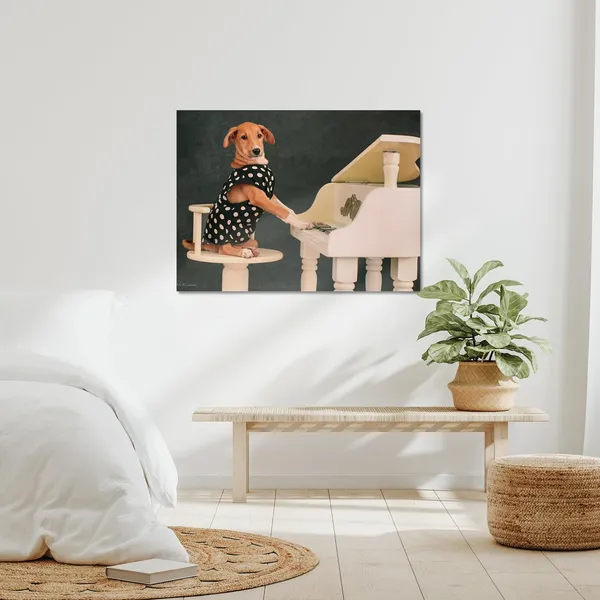 Classy_Canine_Concert_Wall_Art_20_X_30_Inches_Canvas_Print_Landscape_Nature_Photography_On_Wooden_Frame