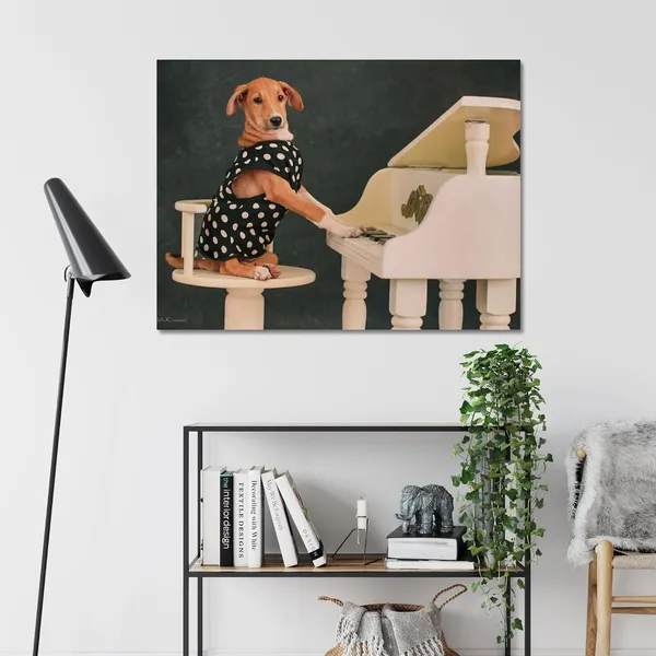 Classy_Canine_Concert_Wall_Art_20_X_30_Inches_Canvas_Print_Landscape_Nature_Photography_On_Wooden_Frame