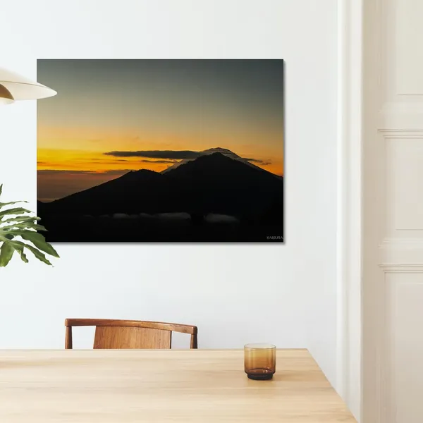 First_Light_Over_Batur_Wall_Art_20_X_30_Inches_Canvas_Print_Landscape_Nature_Photography_On_Wooden_Frame