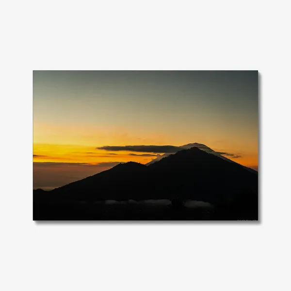 First_Light_Over_Batur_Wall_Art_20_X_30_Inches_Canvas_Print_Landscape_Nature_Photography_On_Wooden_Frame