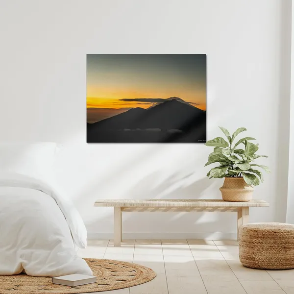 First_Light_Over_Batur_Wall_Art_20_X_30_Inches_Canvas_Print_Landscape_Nature_Photography_On_Wooden_Frame