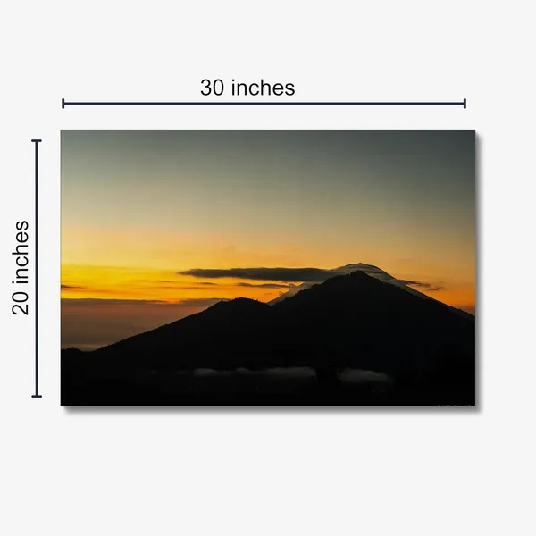 End_Of_The_Bloom_Wall_Art_On_Wooden_Frame_&_First_Light_Over_Batur_Wall_Art_Canvas_Print_Landscape_Nature_Photography_On_Wooden_Frame_(Pack_Of_2)