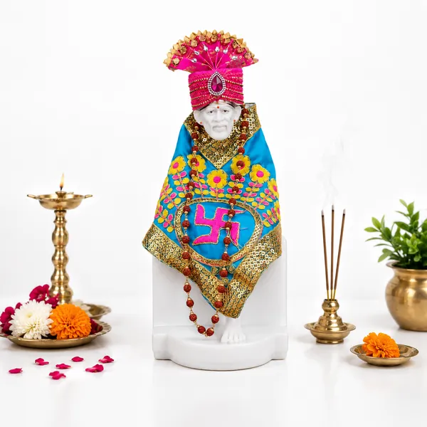 13_Inch_Premium_Sai_Baba_Statue_with_Dress,_Pagadi_&_Mala_|_Synthetic_Marble_Idol_|_Sai_Amrut_Gifts