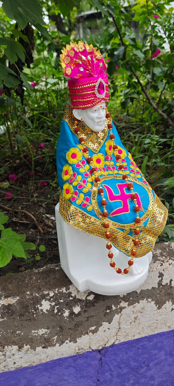 13_Inch_Premium_Sai_Baba_Statue_with_Dress,_Pagadi_&_Mala_|_Synthetic_Marble_Idol_|_Sai_Amrut_Gifts