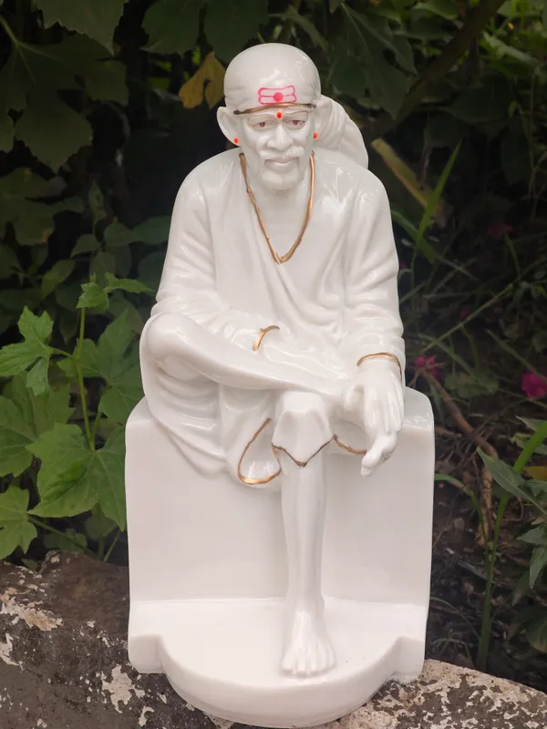 13_Inch_Premium_Sai_Baba_Statue_with_Dress,_Pagadi_&_Mala_|_Synthetic_Marble_Idol_|_Sai_Amrut_Gifts