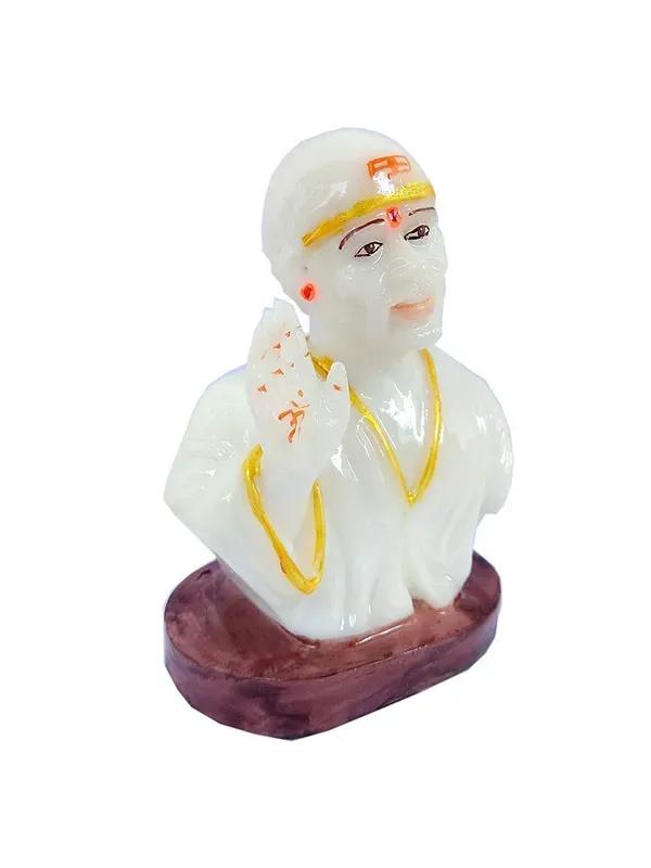 Gifts_Shirdi_Baba_Marble_Dust_Idol_Murti_For_Car_Dashboard_White_2_Inch