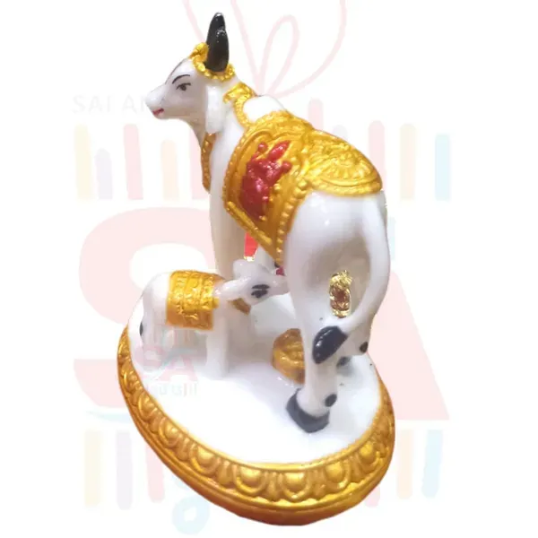 Sai_Amrut_Handicraft_Decorative_Polystone_Cow_And_Calf_Big_Statue_Idol