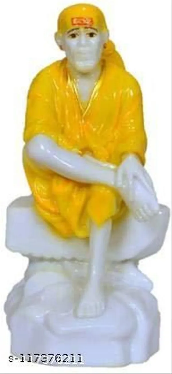 Sai_Amrut_Samadhi_Mandir_Sai_Baba_Statue_Decorative_Showpiece_Marble_Yellow_4_5inch
