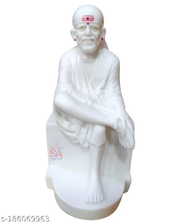 S_A_Gifts_Marble_Smiley_Face_Sirdi_Sainath_Baba_Idol_For_Pooja_Room_And_Home_Decor_7_5_Inch_Idols_Figurines