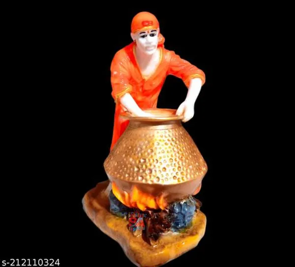 Sai_Amrut_Polyresin_Shirdi_Sai_Baba_Handi_Cooking_Idol_8_Inch