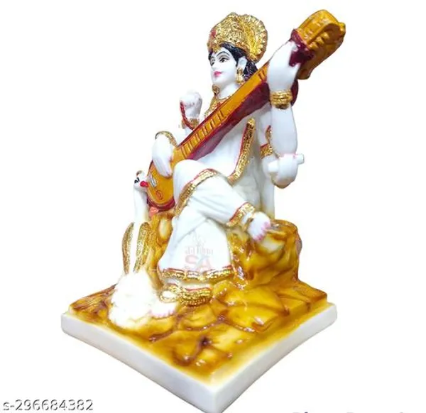 Marble_Gold_Foil_Saraswati_Idol_Statue_Hindu_Goddess_Of_Knowledge_Music_Art_Sculpture_White_And_Gold_6_Inches