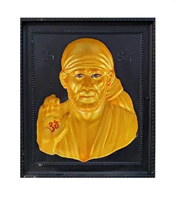 Sai_Amrut_S_A_Gifts_Sai_Baba_3d_Photo_Frame_For_Home_Decor_Gold_8_X_10_In_More