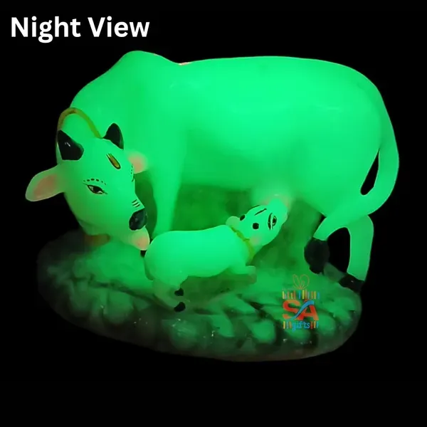 Sai_Amrut_Handicraft_Decorative_Polystone_Cow_And_Calf_Big_Statue_Idol_For_More