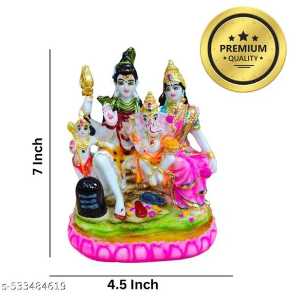 Marble_Lord_Shiva_Parvati_Kartikeya_And_Ganesha_Murti_Shiv_Family_Parivar_Idol_Statue_For_Home_Decor_Mandir_Temple_Gift_Showpiece_Finish_Murti_For_Pooja_Room_Multicolor_4_Inch