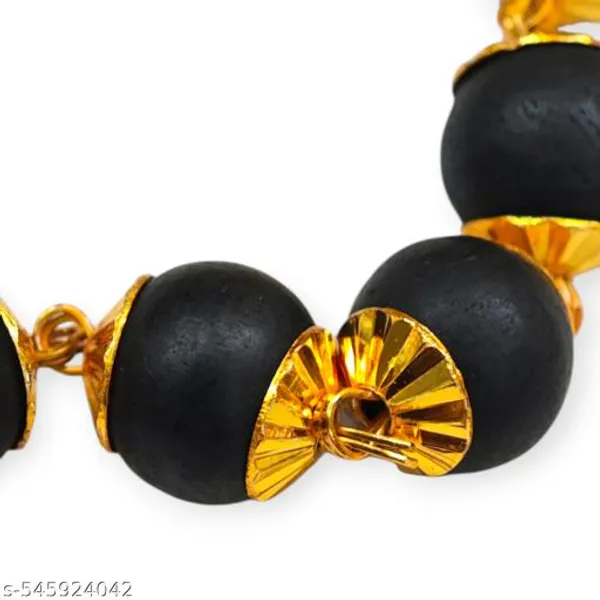 Sai_Amrut_Gifts_Original_Natural_Karungali_Mala_Bracelet_With_Elegant_Golden_Plating_Traditional_Spiritual_Wear_Unisex
