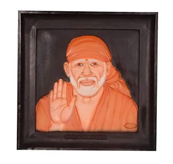 Sai_Amrut_S_A_Sai_Baba_3d_For_Home_Decor_Orange_8_X_10