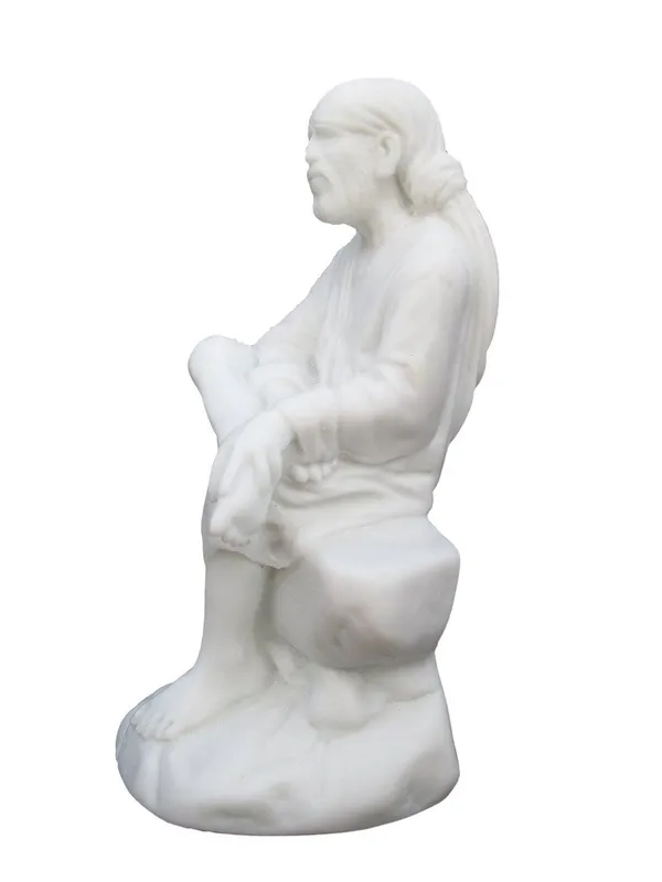 Polymarble_Sai_Baba_Statue,_6_Inches,_White