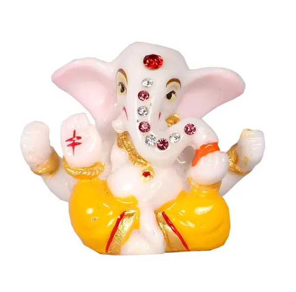 S_A_Gifts_Lord_Ganesha_Ganesh_Ganpati_Car_Dashboard_Idol_Hindu_Figurine_Showpiece_(2.5_inches,_Yellow-2)