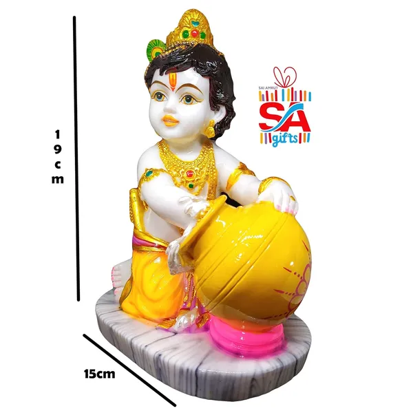 S_A_Gifts_Sai_Amrut_Lord_Krishna_Makhan_Chor_Idol_Decorative_Statue_(Material_:_Italian_MARBLE)