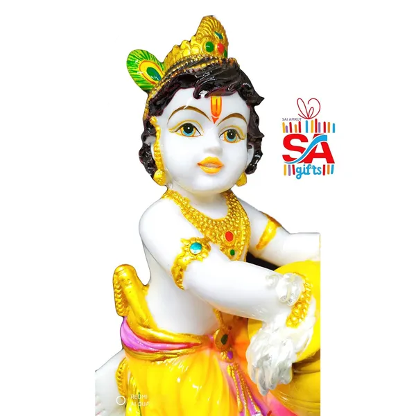 S_A_Gifts_Sai_Amrut_Lord_Krishna_Makhan_Chor_Idol_Decorative_Statue_(Material_:_Italian_MARBLE)