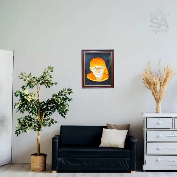Sai_Amrut_S_A_Gifts_Sai_Baba_3D_Photo_Frame_for_Home_Decor_&_Gift_(Yellow,_16_x_20_Inch)