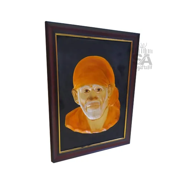 Sai_Amrut_S_A_Gifts_Sai_Baba_3D_Photo_Frame_for_Home_Decor_&_Gift_(Yellow,_16_x_20_Inch)