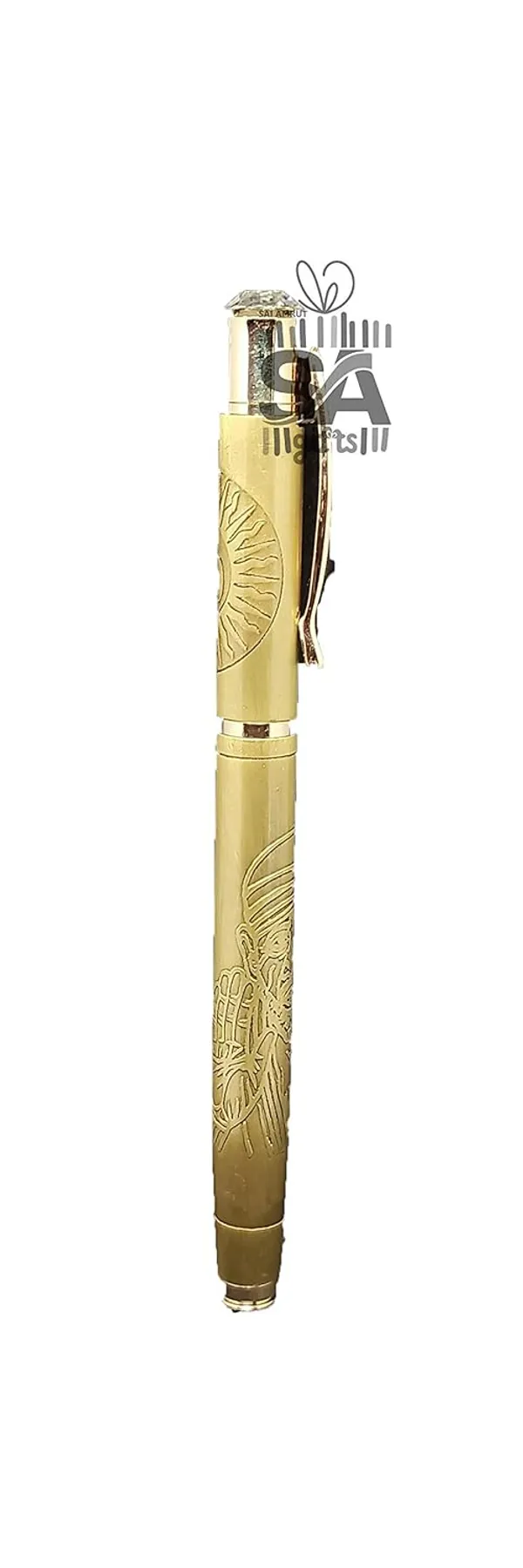 S_A_Gifts_Sai_Amrut_24CT_Gold_Plated_Luxury_Sai_Baba_Ball_Pen_for_Gift_(Diamond_Disign)