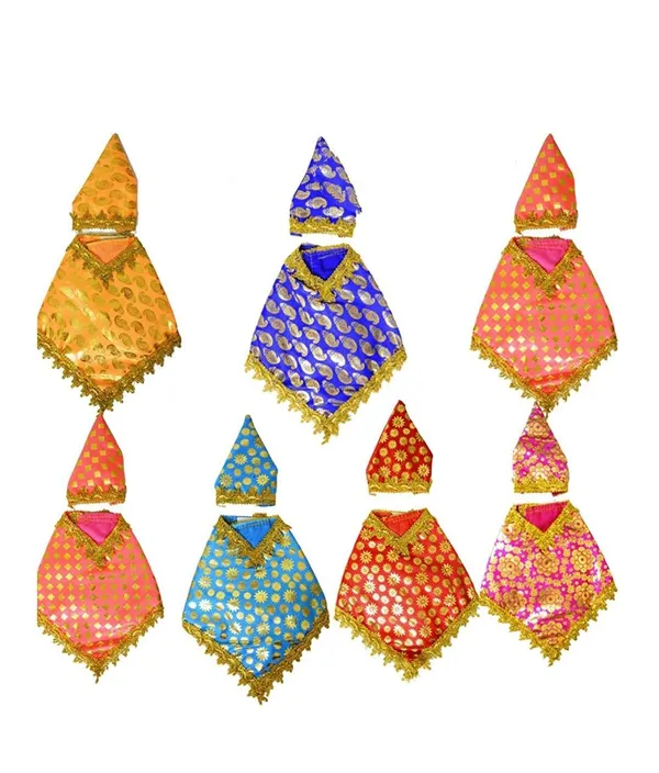 Beautifully_Handcrafted_Sai_Baba_Medium_Size_Vastra/Poshak_(Pack_of_5_,_3.5_Inch)