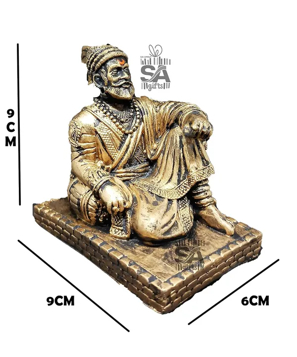 Plastic_Chhatrapati_aji_The_Legend_of_Maharashtra_Statue,_GOLD_MATTE_COLOUR,_Standard,_4_Inch