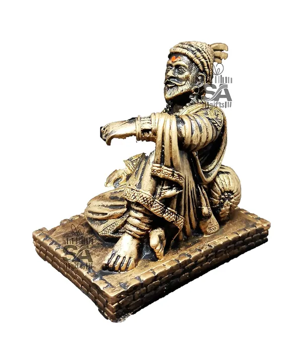 Plastic_Chhatrapati_aji_The_Legend_of_Maharashtra_Statue,_GOLD_MATTE_COLOUR,_Standard,_4_Inch