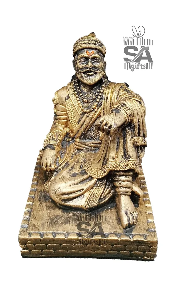 Plastic_Chhatrapati_aji_The_Legend_of_Maharashtra_Statue,_GOLD_MATTE_COLOUR,_Standard,_4_Inch