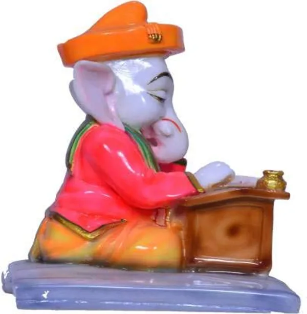 Sai_Amrut_Munim_Ji_Ganesh_Decorative_Showpiece_-_15_cm_(Marble,_Multicolor)
