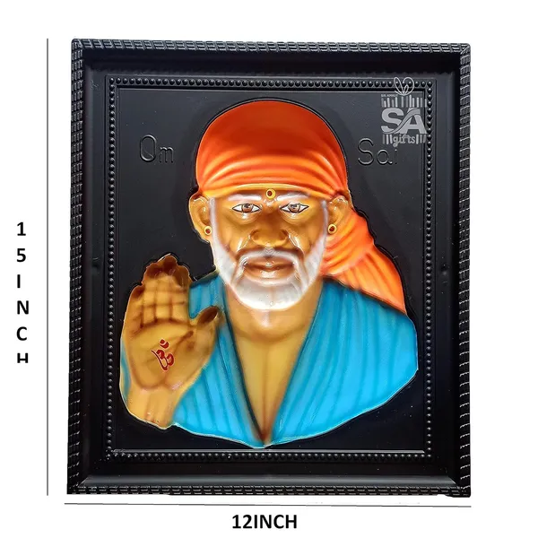 Sai_Amrut_S_A_Gifts_Sai_Baba_3D_Wall_Hanging_Matte_Finish_Photo_Frame_for_Home_Decor_&_Gift