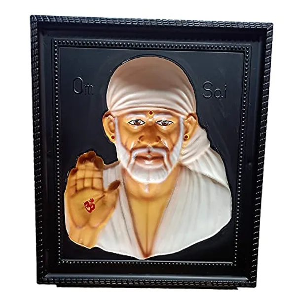 Sai_Amrut_S_A_Gifts_Sai_Baba_3D_Wall_Hanging_Matte_Finish_Photo_Frame_for_Home_Decor_&_Gift
