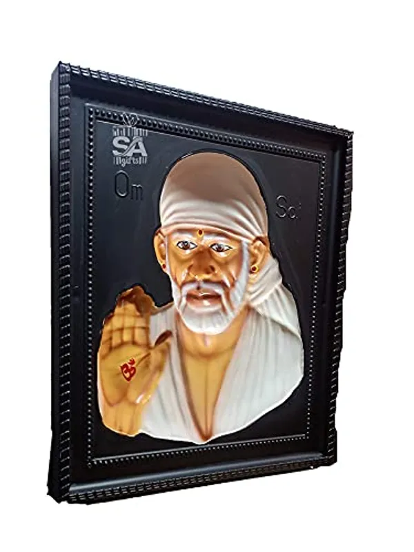 Sai_Amrut_S_A_Gifts_Sai_Baba_3D_Wall_Hanging_Matte_Finish_Photo_Frame_for_Home_Decor_&_Gift