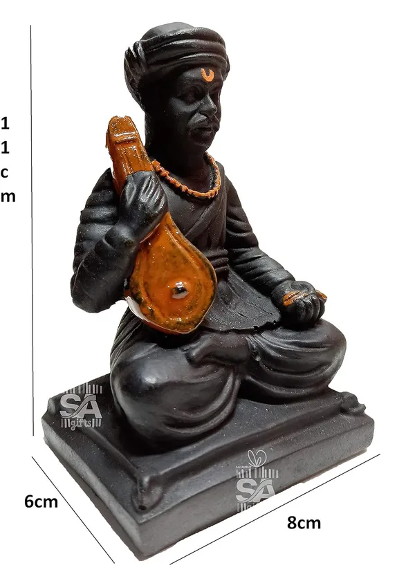 S_A_Gifts_Plastic_Shant_Tukaram_Maharaj_Idol_(Black,_3_x_2_x_3_Inch)