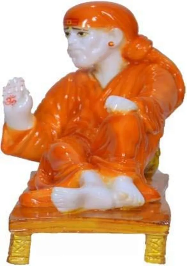 Sai_Amrut_Sleeping_Sai_Baba_Statue_Decorative_Showpiece_(Polyresine,_Orange)