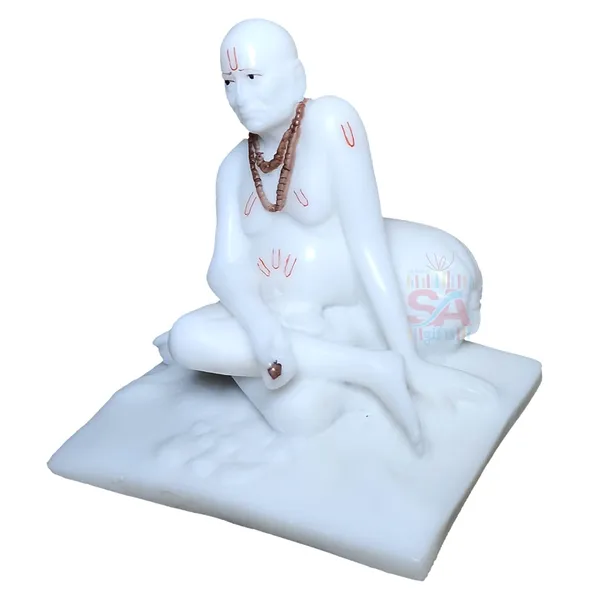 Swami_Samarth_Marble_Idol/Murti_in_Sitting_Position_(5_Inch,_White)