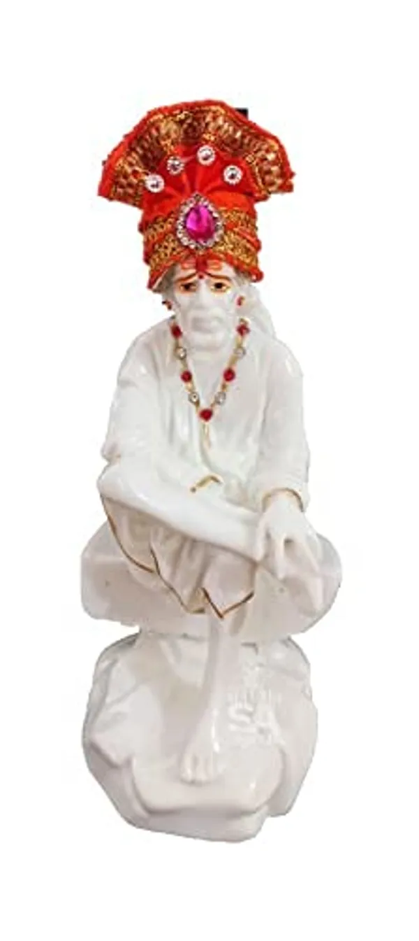 Sai_Amrut_Sai_Baba_Murti_Marble_Dust_Idol_Statue_for_Pooja_(White)_(7.5_Inch,_Dress_and_Pagdi_Set)