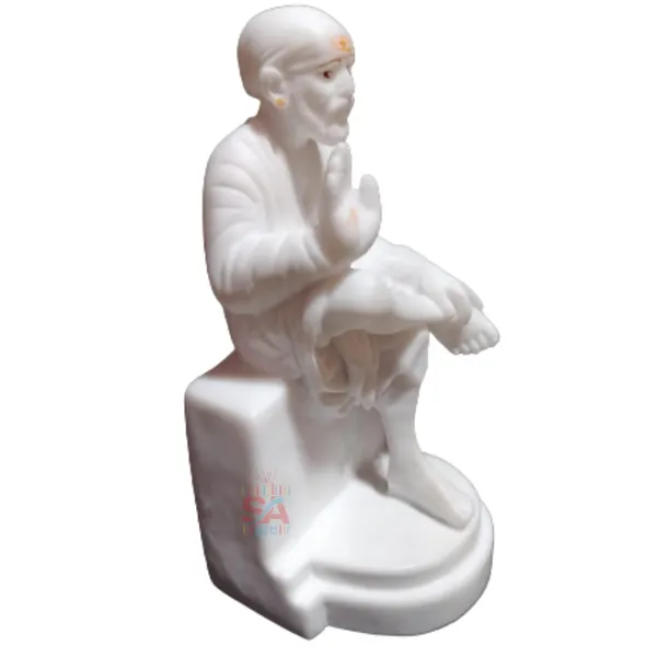 Sai_Baba_Murti_Marble_Dust_Idol_Statue_for_Pooja_(6_inch,_White)