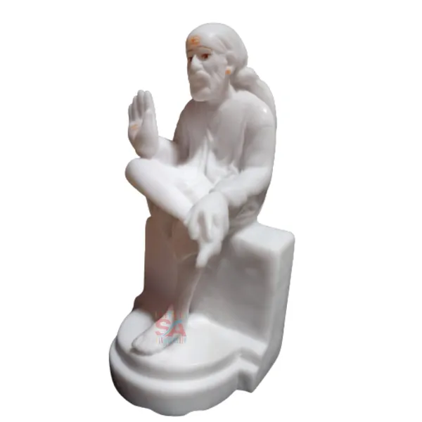 Sai_Baba_Murti_Marble_Dust_Idol_Statue_for_Pooja_(6_inch,_White)