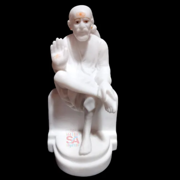 Sai_Baba_Murti_Marble_Dust_Idol_Statue_for_Pooja_(6_inch,_White)