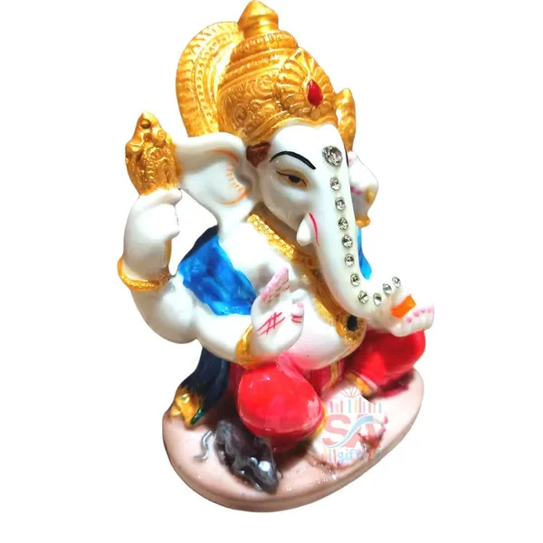 Sai_Amrut_Marble_Designer_Ganesh_ji_Idol/Murti_(White,_Red)