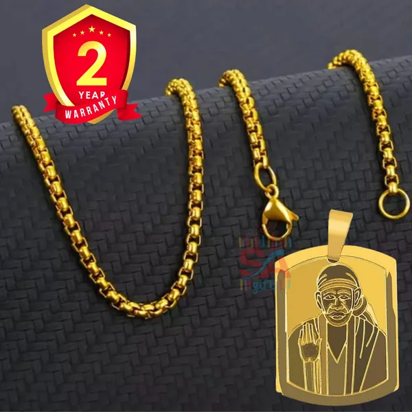Sai_Amrut_Sai_Baba_Gold_Pendent_and_Chain_with_2_year_color_Guarantee_(Rectangle_Sai_Printed)
