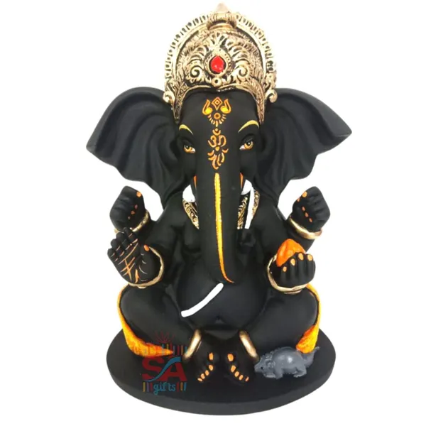 Sai_Amrut_Polymarble_Matte_Finish_Ganesha_Statue_Idols_&_Figurines_(Matte_Black,_7_inch)